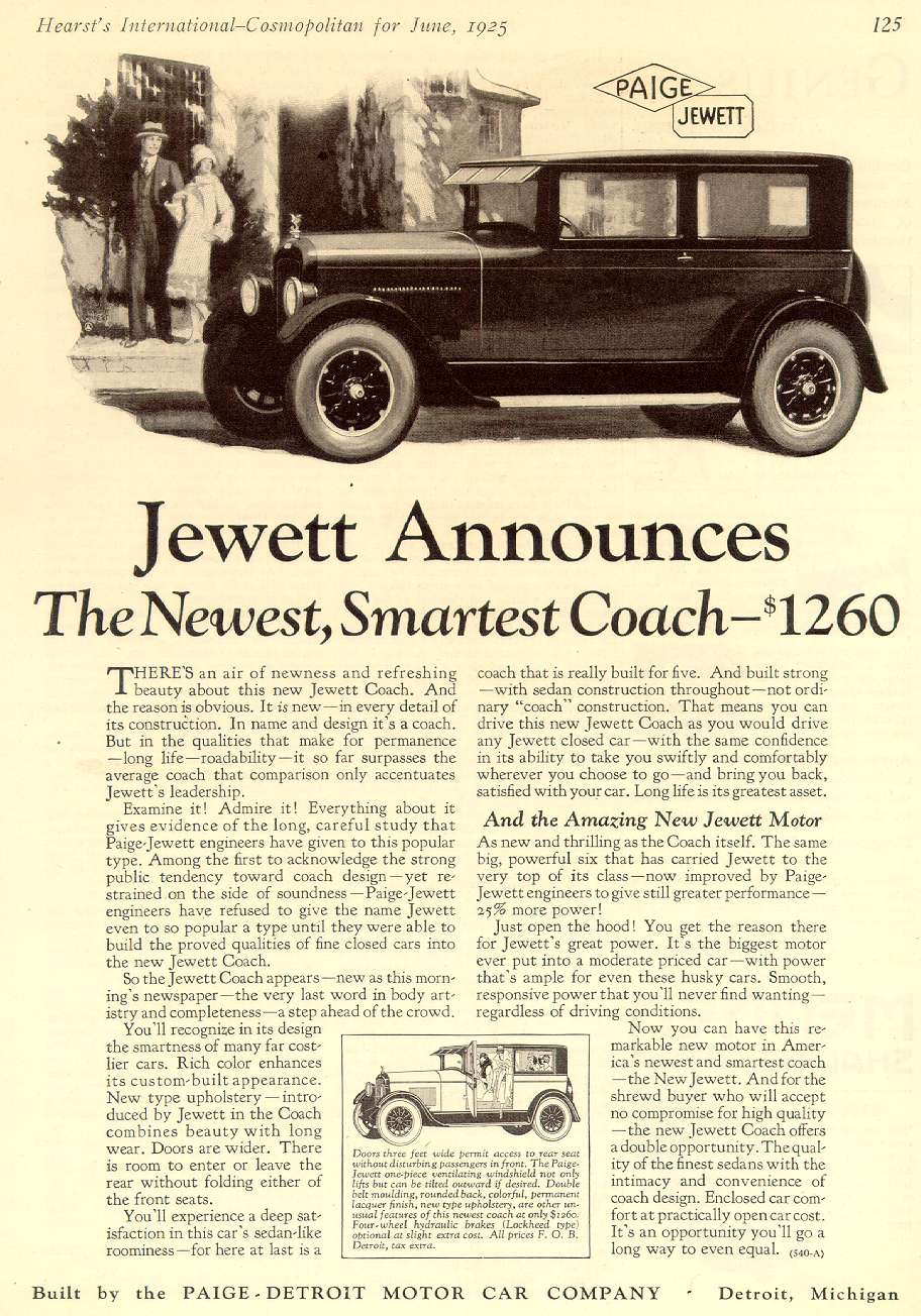 1925 Paige Auto Advertising